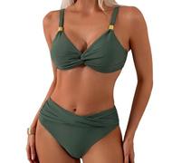Costume da bagno a due pezzi dal design moderno da donna con struttura in nylon adatto per prendere il sole e l'acqua