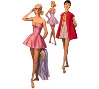 Costume Da Bagno A Gonna Patter 1950S, Da Donna - Multitaglia