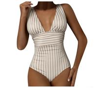 Costume da bagno a righe da donna con cinturino sottile per le donne della | Set di due pezzi, abiti da donna, senza maniche per top, pantaloni a gamba larga, cravatta in vita, canotta con cintura