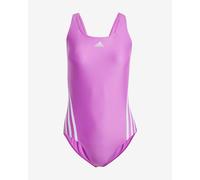 Costume da bagno adidas 3-Stripes rosa gomma da masticare bianco donna - 34