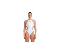 arena One Big Logo Costume Intero Donna, Costume da Bagno ad Asciugatura Rapida, Costume da Bagno Sportivo in Tessuto arena MaxLife Eco con Massima Resistenza al Cloro e Protezione UV UPF 50+