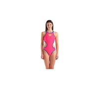 ARENA One Big Logo Costume da Bagno Intero da Donna, Costume da Bagno ad Asciugatura Rapida, Costume Sportivo in Tessuto MaxLife Eco con Massima Resistenza al Cloro e Protezione UV UPF 50+