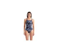 Costume da bagno arena scratched donna nero blu