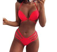Costume da Bagno Bikini Costume da Bagno Sexy Costume da Bagno da Donna Fasciatura 2 Pezzi Bikini Set Hollow out Costume da Bagno Push-Up Costume da Bagno Costumi da Bagno Beachwear-Color_1_S