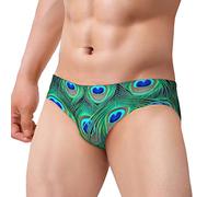 Costume da Bagno Bikini da Uomo, Costume da Bagno Sportivo, Costume da Bagno Sexy, Costume da Bagno con Slip, Pavone Verde Adorabile