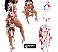 Costume da Bagno Bikini Donna Mare con Copricostume Woman Swimsuit Set 550062