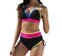 Costume da Bagno Bikini Push-Up da Donna con Reggiseno Imbottito, Top e Sli1326