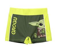 Costume da Bagno Boxer di The Mandalorian per Bambino - Verde - 8 Anni - Tessuto ad Asciugatura Rapida - Costume con Cintura Elastica - Stampa di Grogu - Prodotto Originale Ideato in Spagna