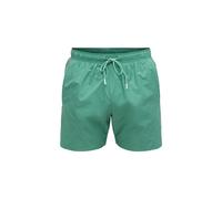 BOSS Boxer da mare con righe tipiche del marchio e logo - Style Iconic, 50491594 Verde M