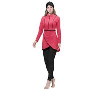 Costume da bagno Burkini Musulmano - Set da donna chic ed elegante musulmano 3 pezzi a maniche lunghe Burkini Arabo Islamico Modesto Coperta Completa con pantaloni Hijab