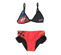 Disney Maillot De Bain Ladybug Set di Costume a Maglietta, Nero, 10 Anni Bambine e Ragazze