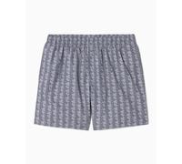 Lacoste Mid Length Monogram Print Swim Trunks men Swimwear grey in taglia:L