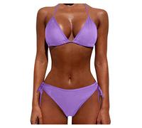 Costume da bagno con reggiseno con ferretto, supporto per bikini da donna, tankini, taglie forti, top da bagno con ferretto, per donne, 3X, Viola, XL