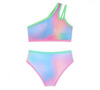 Costume da bagno da bambina, due pezzi, con spalline e imbottitura sul petto, bikini colorato, taglie 7-16 anni, Colore: rosa., 9-10 Anni