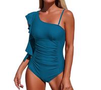 Costume da bagno da donna, 1 pezzo, costume da bagno Monokini con una spalla scappata sulle gambe e schiena scoperta chic