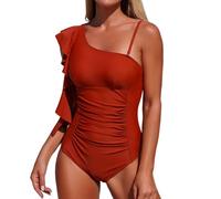 Costume da bagno da donna, 1 pezzo, costume da bagno Monokini con una spalla scappata sulle gambe e schiena scoperta chic