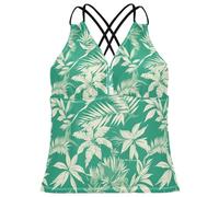 Costume da bagno da donna con scollo a V e motivo tropicale con palma tropicale hawaiana, Seamless Pattern Scimmia Palm Tropical Hawaiian, S