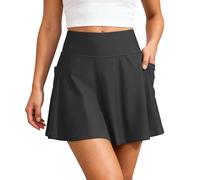 Costume da bagno da donna con slip interno, pantaloncini da bagno a vita alta, bikini, gonna con tasche, classica gonna sportiva, linea A, tinta unita, gonna da spiaggia, casual, mini gonna da nuoto