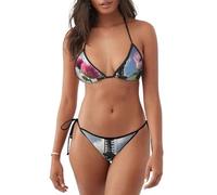 Costume da bagno da donna con stampa di Torri Eiffel di Parigi, costume da bagno a due pezzi, per vacanze estive e attività in piscina, Nero , XL
