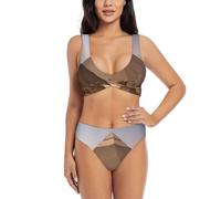 Costume da bagno da donna con stampa piramidi egiziane, due pezzi, costume da bagno modesto da spiaggia