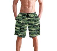 Costume da bagno da spiaggia con stampa di coccodrillo, ad asciugatura rapida, multicolore, M