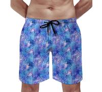 Costume da bagno da uomo, stampa tartaruga marina sognante, pantaloncini da bagno con fodera in rete, costumi da bagno ad asciugatura rapida, multicolore, XXL