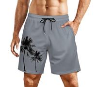 Costume da bagno da uomo, super elasticizzato, per vacanze, impermeabili, estivi, leggeri, per il tempo libero, comodi, traspiranti, con coulisse, elastico in vita, indeformabile, grigio., XL