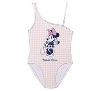 Costume da Bagno di Minnie per Bambina - Rosa e Bianco - 6 Anni - Tessuto ad Asciugatura Rapida - Stampa con La Sirenetta e il suo Nome - Prodotto Originale Ideato in Spagna
