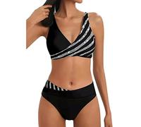 Costume da Bagno Donna 2 Pezzi Bikini Mare Push Up Imbottito Curvy Costume Piscina Taglie Forti Bikini Set Triangolo Vita Alta Costumi da Bagno Spiaggia Beachwear Swimwear Triangolo Bikini