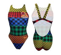Turbo Tartan College Swimsuit Multicolor L Donna