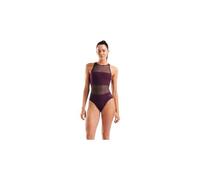 Costume da bagno donna arena mesh panels dos vent donna bordeaux