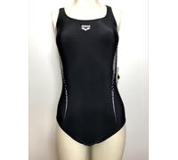 Costume da bagno donna Arena Wayline V Back One Piece, nero/bianco, D46...
