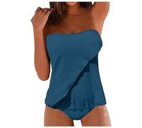 Costume da Bagno Donna Due Pezzi Vita Alta Costumi Due Pezzi Ragazza Costume Intero Donna Contenitivo Pancia e Seno Copricostume Donna Mare Nero Moda Donna Primavera 2024 Firmata Bikini