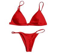 Costume da Bagno Donna Micro Bikini String Brasiliana Vita Bassa Mini Tankini Mare Push Up 2 Pezzi Completo Sexy Reggiseno Costumi Spiaggia Regolabili Set Costume Intero Donna Piscina