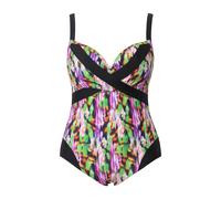 Ulla Popken Badeanzug Chloe, Sicilypixel, Shiny Costume Intero, Nero, 52 Donna