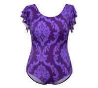 Costume da bagno donna Ulla Popken taglie forti ornamenti volant spalle