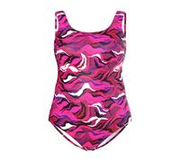 Ulla Popken Badeanzug Alice, Softline, Dg, Waves Costume Intero, Porpora, 62-64 Donna