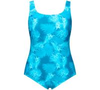 Ulla Popken Badeanzug, Bedruckt, ohne Softschalen, Rundhals Costume Intero, Nero, 62-64 Donna