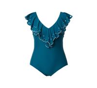Costume da bagno donna Ulla Popken taglie forti volant ricamo coppe morbide