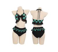 Costume da bagno estivo da spiaggia bikini da (S)Demon Slayer Cosplay (L)