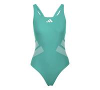 adidas Donna Logo C-Back Swimsuit Swimwear, Equipment Green/White, 48