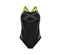 Arena Feel Graphic Swim PRO Back Costume Intero Donna, Costume da Bagno ad Asciugatura Rapida, Costume da Bagno Sportivo in Tessuto Maxfit Eco Resistente al Cloro e al Sale con Protezione UV UPF 50+