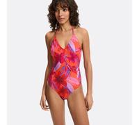 Costume da bagno intero ballerina con stampa tropicale Multicolore 42 (IT) - 38 (FR) Hawaï