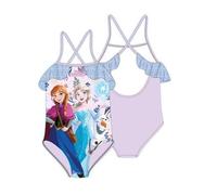 Costume da Bagno Intero Bambina-Mare e Piscina-Costume Frozen Elsa e Anna-Taglie da 3 a 8 Anni (IT, età, 5 Anni, 6 Anni, FRO36_Lilla)