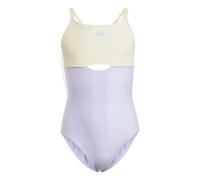 Costume da bagno intero con schiena a X per ragazza adidas Colorblock Viola 5/6 anni