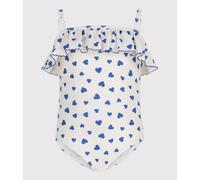 Costume da bagno intero con stampa a cuori Bianco 4 anni - 102 cm Cuore