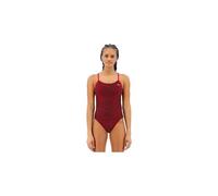 Costume da bagno intero da donna tyr lapped cutoutfit red