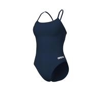 Costume da bagno intero donna con schiena in pizzo Arena Solide Bleu 36