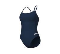 Costume da bagno intero donna con schiena in pizzo Arena Solide Bleu 36