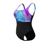 Speedo Shaping Contour Eclipse Printed Costume da Bagno Intero per Donna, Indigo Glow, 46